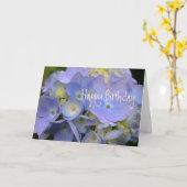 Blue Hydrangea Scripture Birthday Karte (Gelbe Blume)