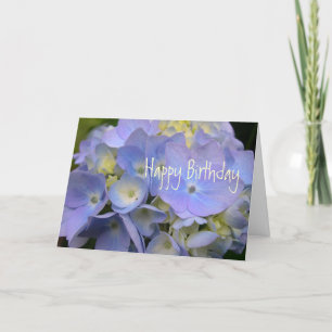 Blue Hydrangea Scripture Birthday Karte