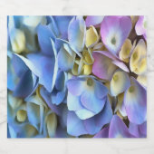 Blue Hydrangea Shrub Artistic Bossom Bierflaschenetikett (Einzelnes Label)