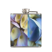 Blue Hydrangea Shrub Artistic Bossom Flachmann (Rückseite)