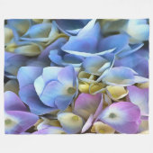Blue Hydrangea Shrub Artistic Bossom Fleecedecke (Vorderseite (Horizontal))