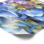 Blue Hydrangea Shrub Artistic Bossom Fotodruck (Ecke)