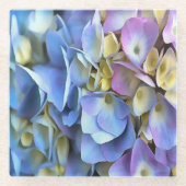 Blue Hydrangea Shrub Artistic Bossom Glasuntersetzer (Vorderseite)