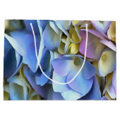 Blue Hydrangea Shrub Artistic Bossom Große Geschenktüte (Rückseite)
