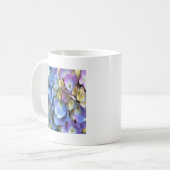 Blue Hydrangea Shrub Artistic Bossom Kaffeetasse (Vorderseite Links)