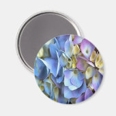 Blue Hydrangea Shrub Artistic Bossom Magnet (Vorderseite/Rückseite)