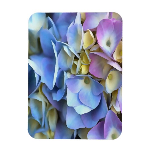 Blue Hydrangea Shrub Artistic Bossom Magnet (Vertikal)