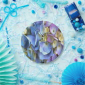 Blue Hydrangea Shrub Artistic Bossom Pappteller (Party)
