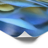 Blue Hydrangea Shrub Artistic Bossom Poster (Ecke)