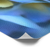 Blue Hydrangea Shrub Artistic Bossom Poster (Ecke)