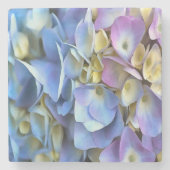 Blue Hydrangea Shrub Artistic Bossom Steinuntersetzer (Vorderseite)