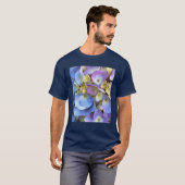 Blue Hydrangea Shrub Artistic Bossom T-Shirt (Vorne ganz)
