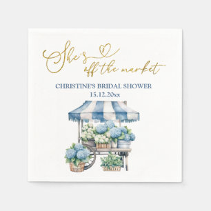Blue Hydrangea Sie ist vom Market Brautparty. Serviette