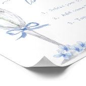 Blue Hydrangea, Silver Mimosa Bar Dusche Poster (Ecke)