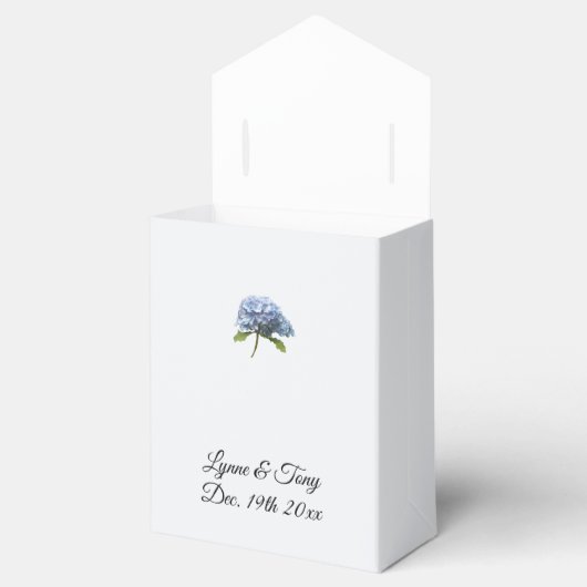 Blue Hydrangea Single Stem Theme Gevor Box Geschenkschachtel (Geöffnet)