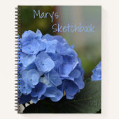 Blue Hydrangea Sketch Notizblock (Vorderseite)