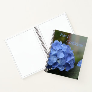 Blue Hydrangea Sketch Notizblock