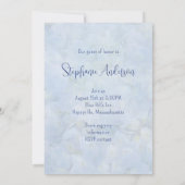 Blue Hydrangea Small Bridal Dusche Einladung (Rückseite)