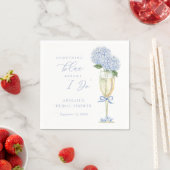 Blue Hydrangea Something Blue Personalized Serviette (Beispiel)