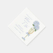 Blue Hydrangea Something Blue Personalized Serviette (Ecke)