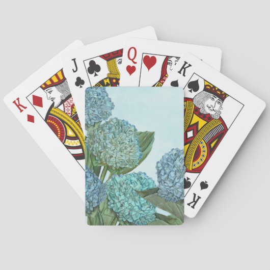 Blue Hydrangea Spielkarten (Rückseite)