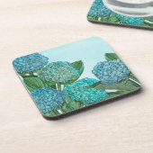 Blue Hydrangea Square Paper Untersetzer (Linke Seite)