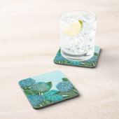 Blue Hydrangea Square Paper Untersetzer (Rechte Seite)