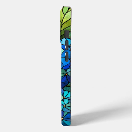 Blue Hydrangea Stained Glass Design Case-Mate iPhone Hülle (Rückseite / Links)