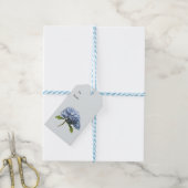 Blue Hydrangea Stem Gift Tags Geschenkanhänger (Mit Garn)