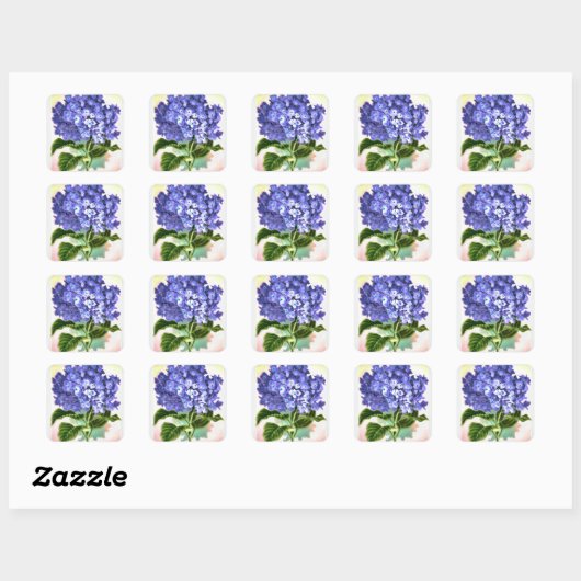 Blue Hydrangea Sticker (Blatt)