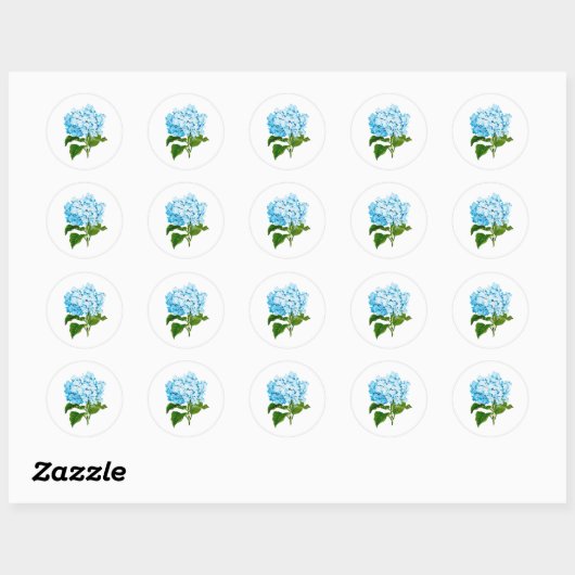 Blue Hydrangea Stickers (Blatt)