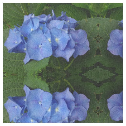 Blue Hydrangea Stoff (Nahaufnahme)