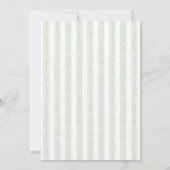 Blue Hydrangea Stripes Bridal Shower Invitation Einladung (Rückseite)