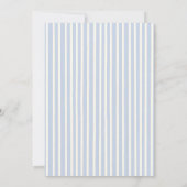 Blue Hydrangea Stripes Bridal Shower Invitation Einladung (Rückseite)