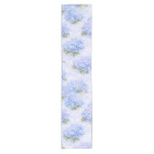 Blue Hydrangea Table Runner | Coastal Hamptons  Kurzer Tischläufer (Vorderseite)