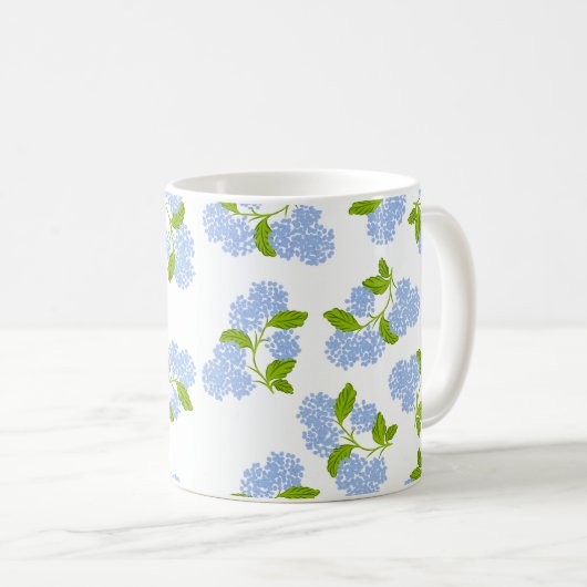 Blue Hydrangea-Tasse Kaffeetasse (VorderseiteRechts)