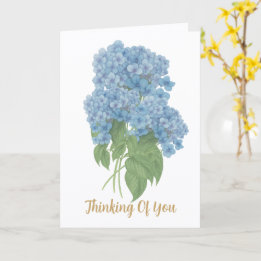 Blue Hydrangea Thinking of You Card Karte