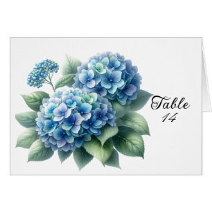 Blue Hydrangea Tischkarte