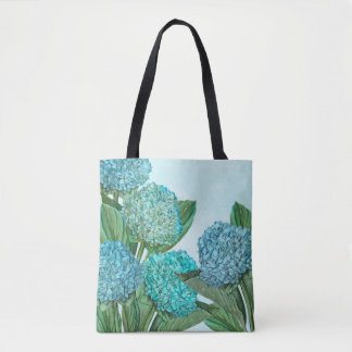 Blue Hydrangea Tote Bag Tasche