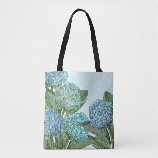 Blue Hydrangea Tote Bag Tasche (Vorderseite)
