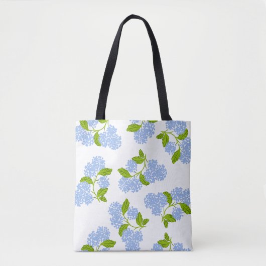 Blue Hydrangea Tote Bag Tasche (Vorderseite)