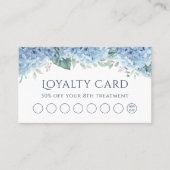 Blue Hydrangea Treuekarte Visitenkarte (Vorderseite)