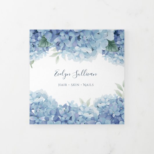 Blue Hydrangea Trifold Broschüre (Cover)