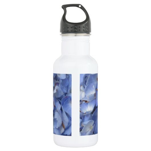 Blue Hydrangea Trinkflasche (Rückseite)