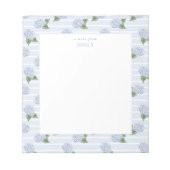 Blue Hydrangea überall im Blut Personalisiert Notizblock (Vorderseite)