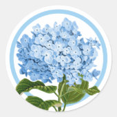 Blue Hydrangea und Circle Duwer Gevor Runder Aufkleber (Vorderseite)