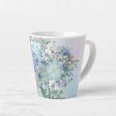 Blue Hydrangea und Floral Latte Tasse (Rechte Ecke)
