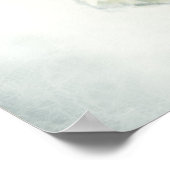 Blue Hydrangea und Pink Peony Print Poster (Ecke)