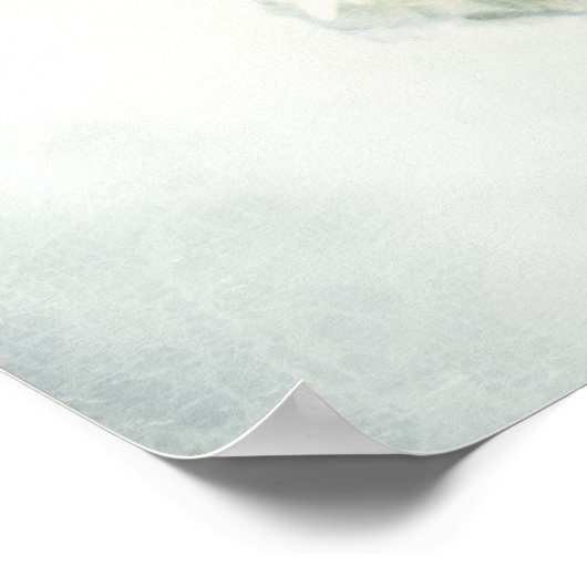 Blue Hydrangea und Pink Peony Print Poster (Ecke)