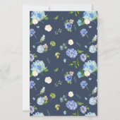 Blue Hydrangea und Rose Celebration Life laden ein (Rückseite)